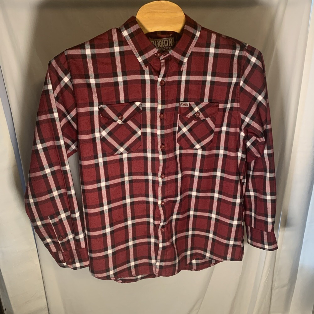 Limited Edition Dixxon The Cellar Maroon Black White Men's XL Flannel